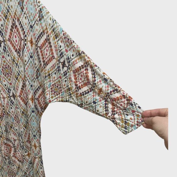 Market Spruce  Diamond V Neck tunic  3/4 Sleeves Stitch Fix size Medium - Picture 7 of 12